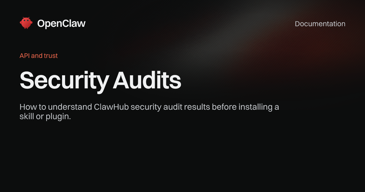 Security Audits - OpenClaw
