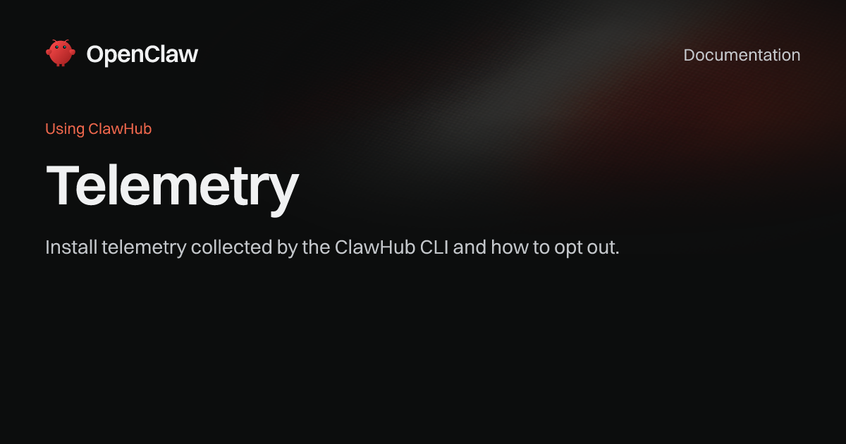 Telemetry - OpenClaw