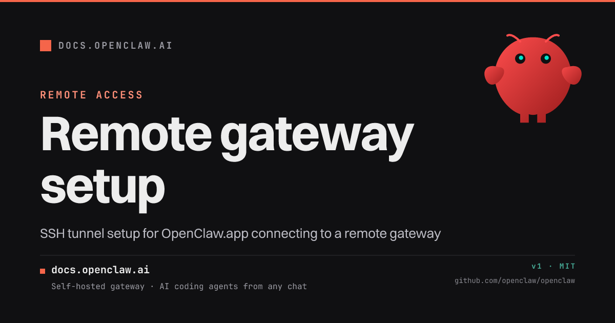 Remote gateway setup - OpenClaw