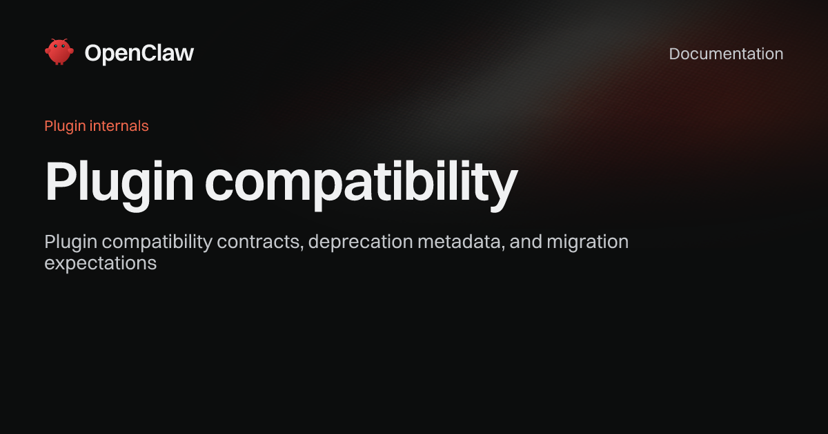 Plugin compatibility - OpenClaw