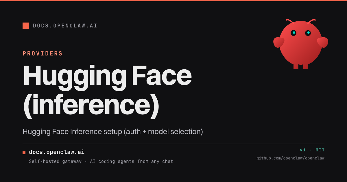 hugging face inference api with python | free... Hugging Face (inference) - OpenClaw