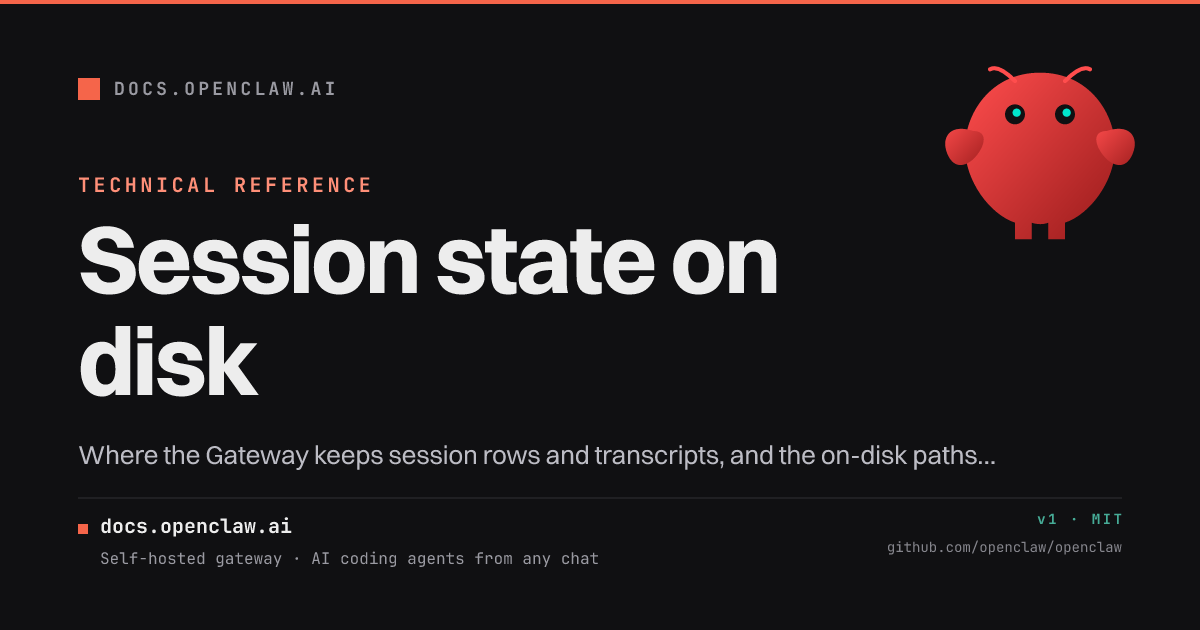 Reference Update Session state on disk - OpenClaw