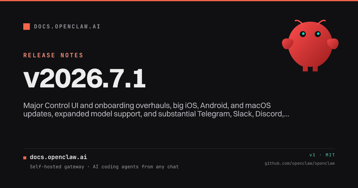 v2026.7.1 · OpenClaw