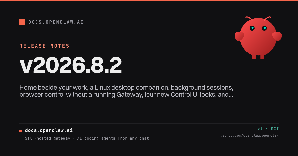 OpenClaw 2026.8.2 release notes