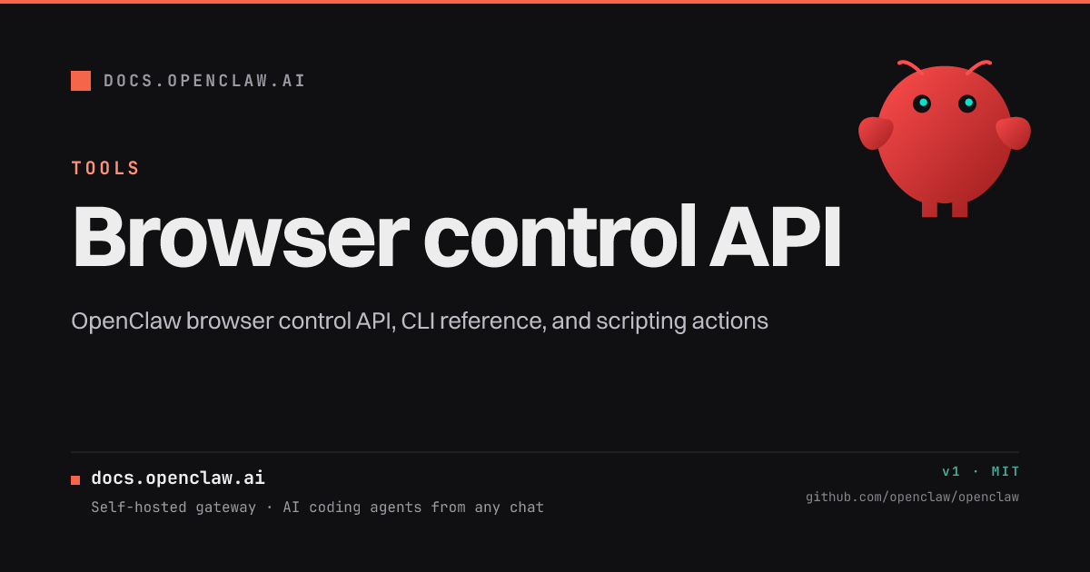 Browser control API - OpenClaw