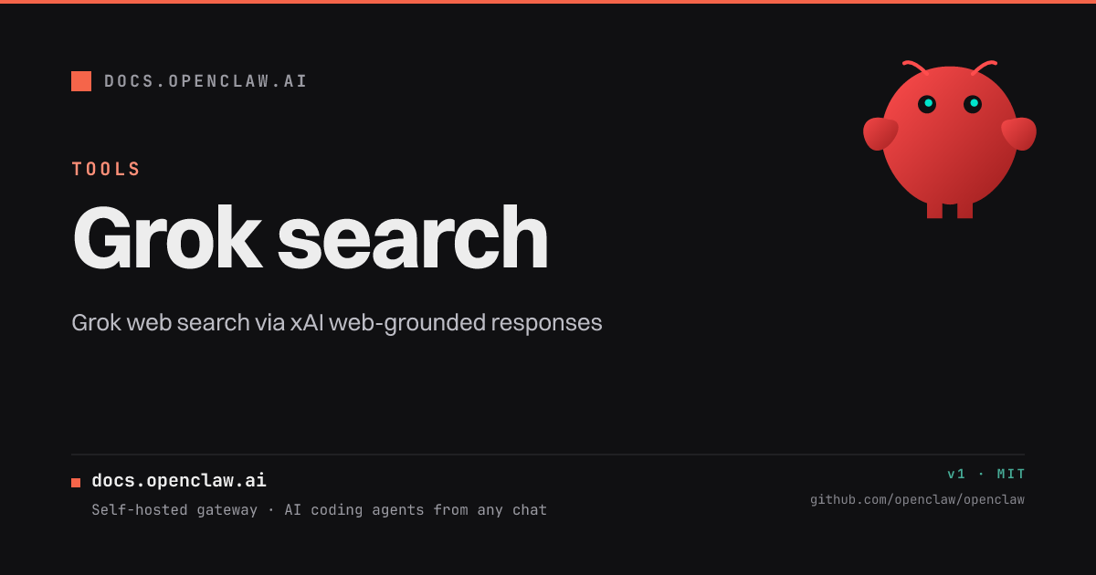Grok search - OpenClaw